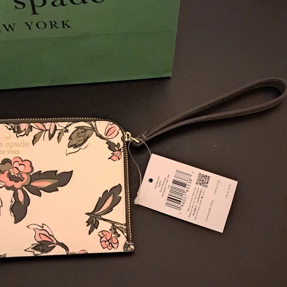 Kate Spade Lucy Floral Medium L-Zip Wrislet NWT - Picture 3 of 5